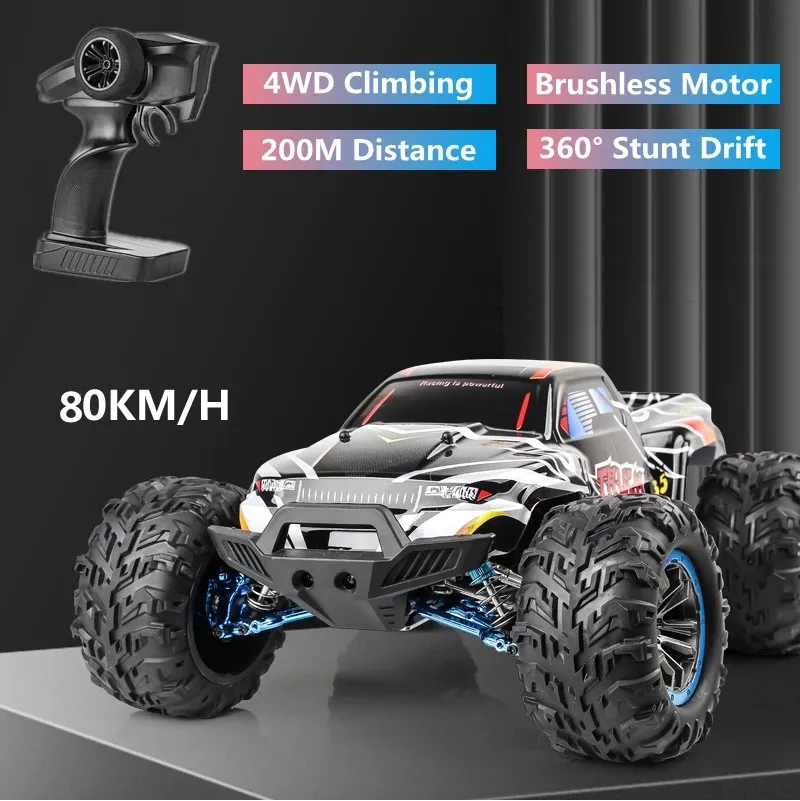 All-terrain Off-road Brushless 4WD RC Car 80KM/H 200M Metal Hydraulic Shock Absorber Brake Racing Drift Climbing Buggy RC Toys
All-terrain Off-road Brushless 4WD RC Car 80KM/H 200M Metal Hydraulic Shock Absorber Brake Racing Drift Climbing Buggy RC Toys