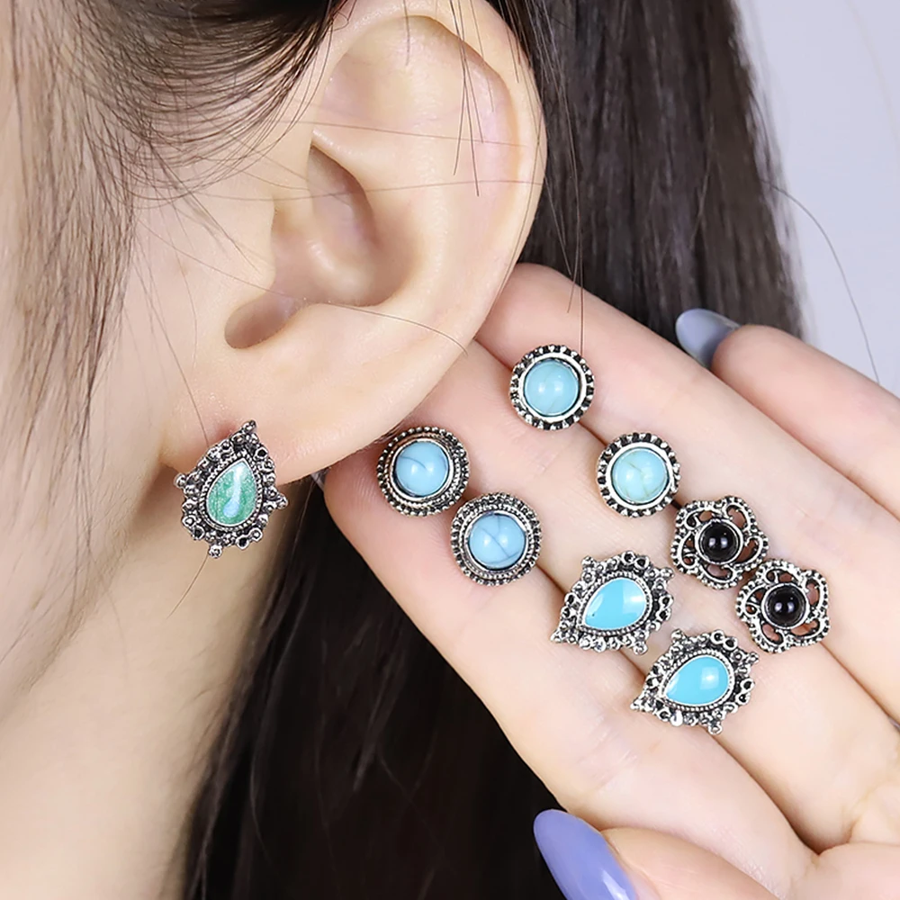 Fashion Vintage Women Girls Resin Plastic Crystal Diamante Flower Stud Earrings Set Random Style Gold Color Jewelry Gift
Fashion Vintage Women Girls Resin Plastic Crystal Diamante Flower Stud Earrings Set Random Style Gold Color Jewelry Gift