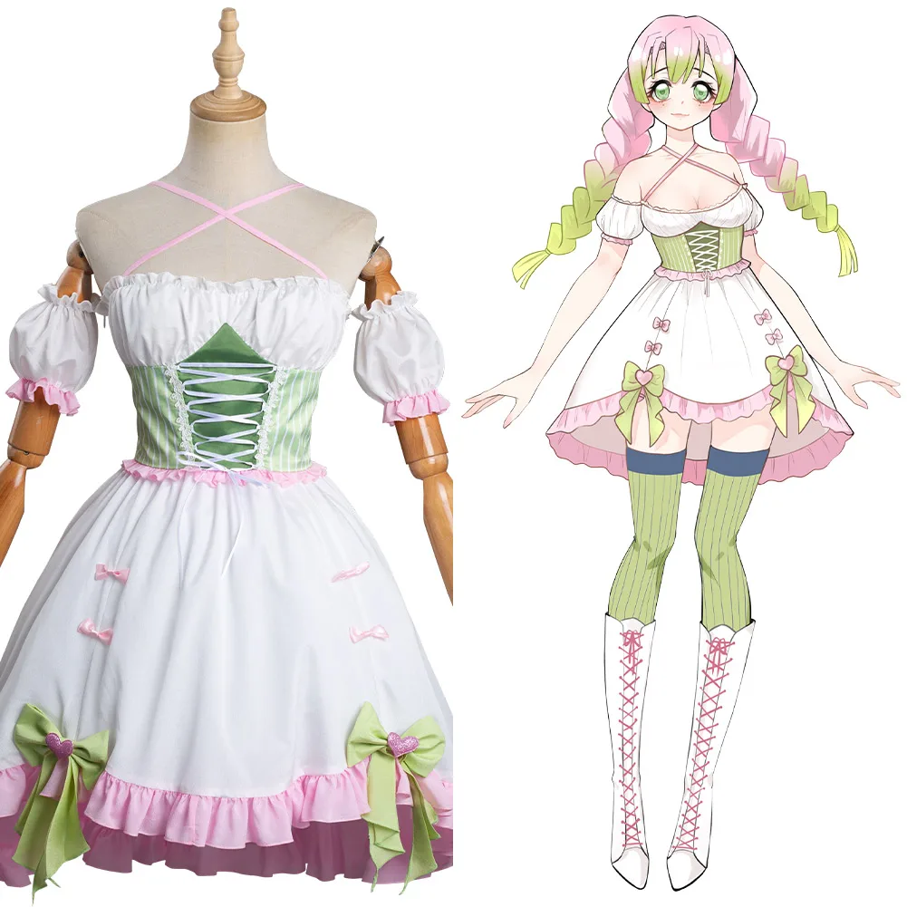 Anime Demon Slayer Kanroji Mitsuri Cosplay Costume Lolita Dress Outfits Halloween Carnival Suit
Anime Demon Slayer Kanroji Mitsuri Cosplay Costume Lolita Dress Outfits Halloween Carnival Suit
