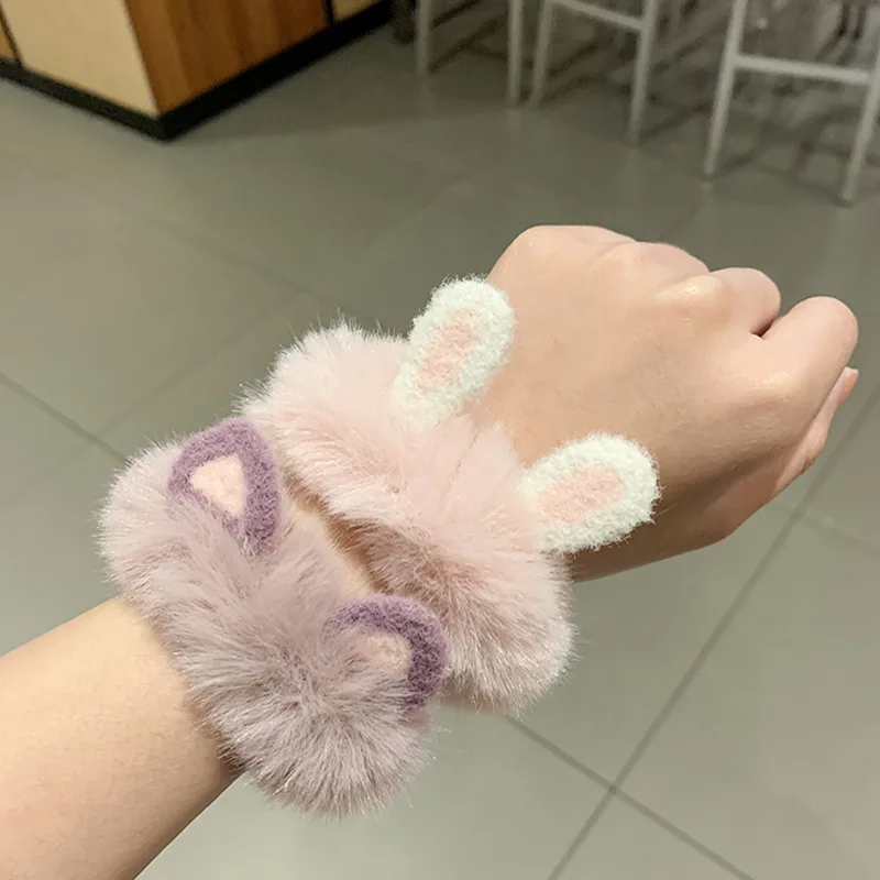 Cute Sweet Imitation Rabbit Fur Animal Ears Elastic Hair Bands Girls Women Fluffy Hair Rings Candy Color Plush Hair Accessories
Cute Sweet Imitation Rabbit Fur Animal Ears Elastic Hair Bands Girls Women Fluffy Hair Rings Candy Color Plush Hair Accessories