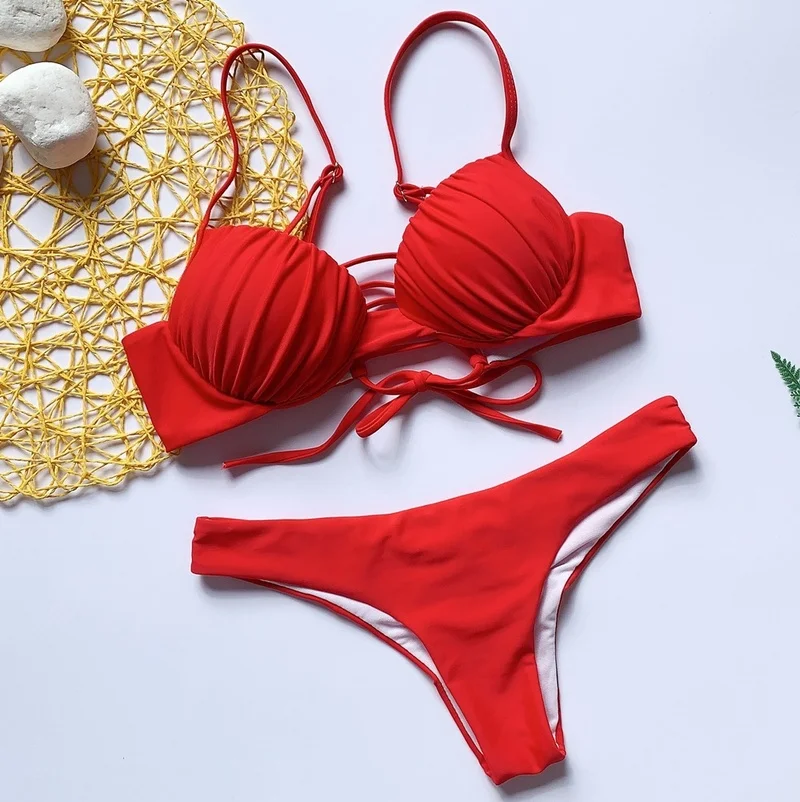 New Solid Color European American Swimsuit Ladies Split Swimwear Strap Hard Package Steel Ring Bikini Sunbath Bathing Wear 
New Solid Color European American Swimsuit Ladies Split Swimwear Strap Hard Package Steel Ring Bikini Sunbath Bathing Wear