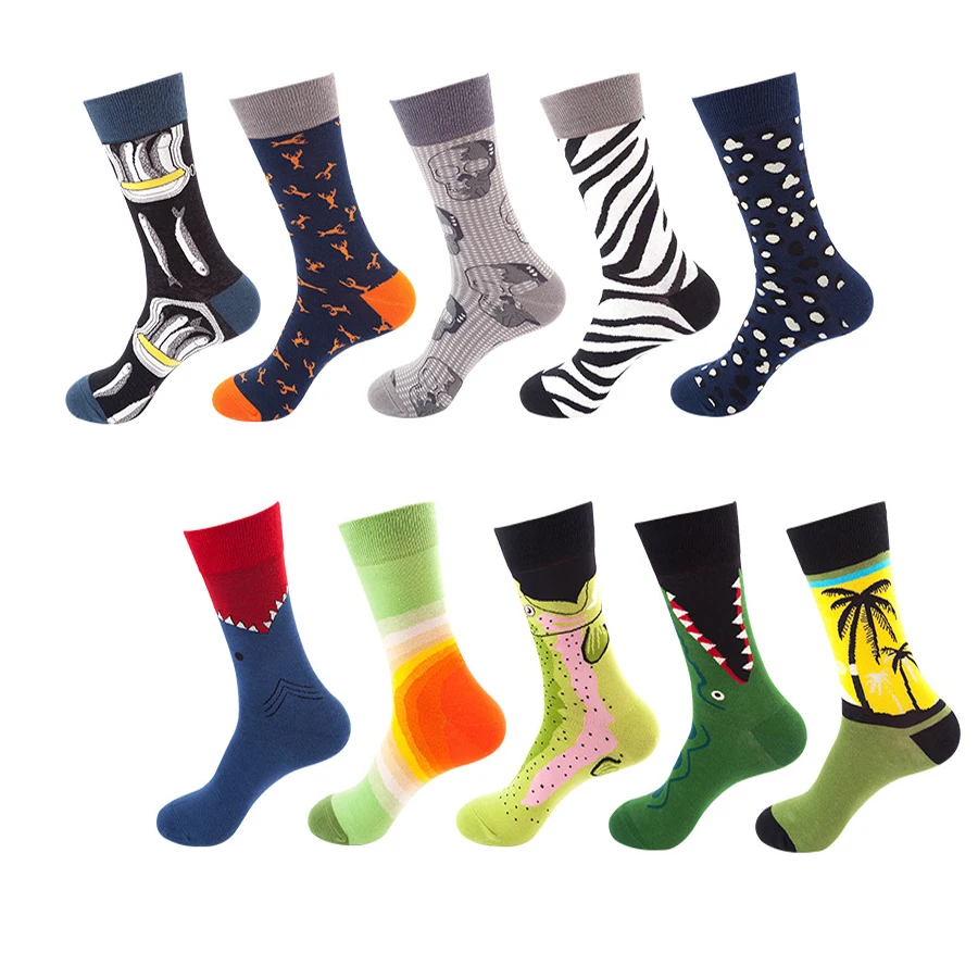 2019 New Style Mens Happy Socks combed cotton cartoon animal bird shark zebra coconut trees beach novelty funny socks
2019 New Style Mens Happy Socks combed cotton cartoon animal bird shark zebra coconut trees beach novelty funny socks