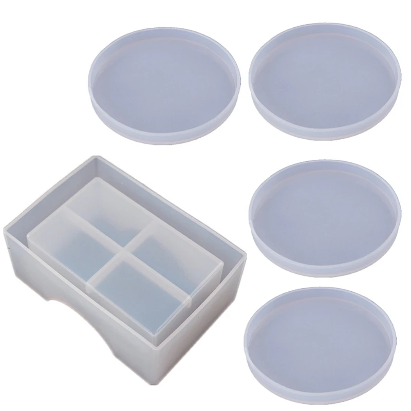 Round Resin Coaster Mold Sets of 5Pack,Silicone Coaster Storage Box Mold,Coaster Molds for Resin Casting,Cups Mats,Candle HX6F
Round Resin Coaster Mold Sets of 5Pack,Silicone Coaster Storage Box Mold,Coaster Molds for Resin Casting,Cups Mats,Candle HX6F