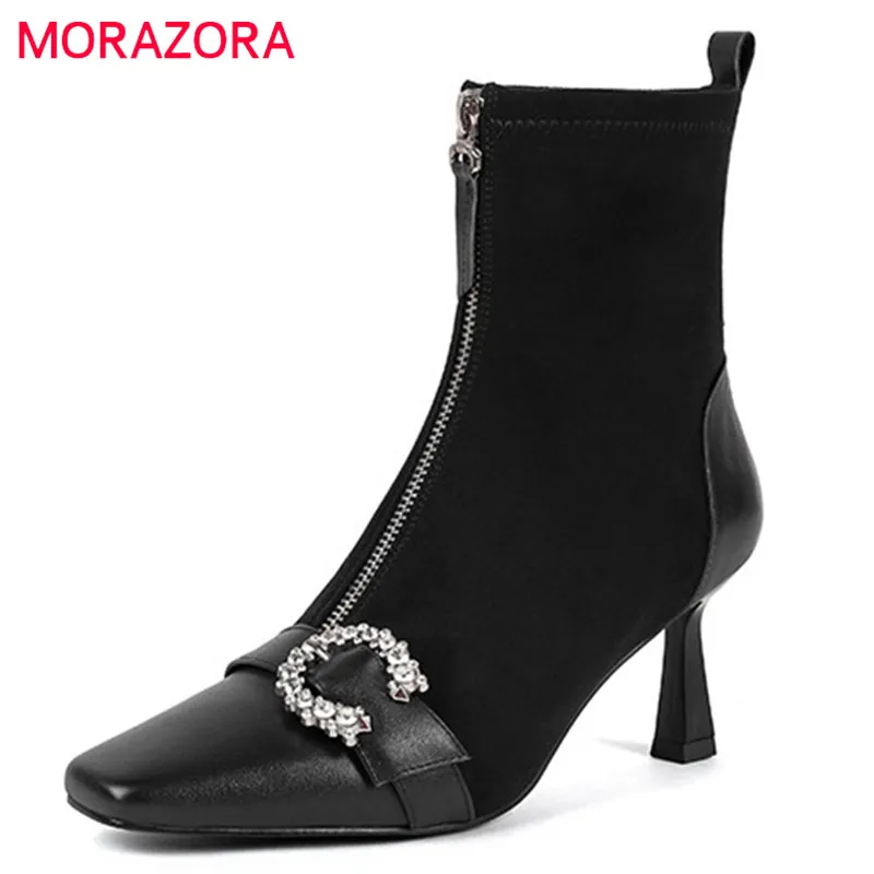 MORAZORA 2022 Hot Sale Autumn Winter Ankle Boots Women Sexy Thin High Heels Party Shoes Genuine Leather +Flock Slim Boots Women
MORAZORA 2022 Hot Sale Autumn Winter Ankle Boots Women Sexy Thin High Heels Party Shoes Genuine Leather +Flock Slim Boots Women