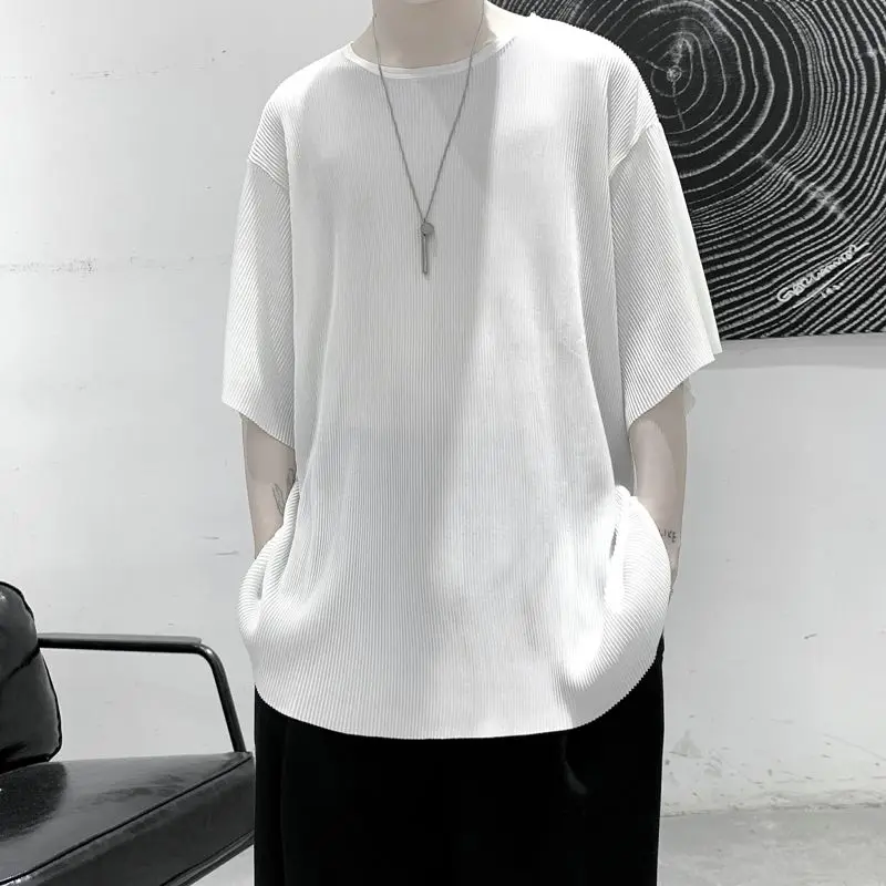 Футболка мужская и женская с коротким рукавом, супербольшая Свободная рубашка с подвеской, в Корейском стиле, универсальная, весна-лето 
Футболка мужская и женская с коротким рукавом, супербольшая Свободная рубашка с подвеской, в Корейском стиле, универсальная, весна-лето