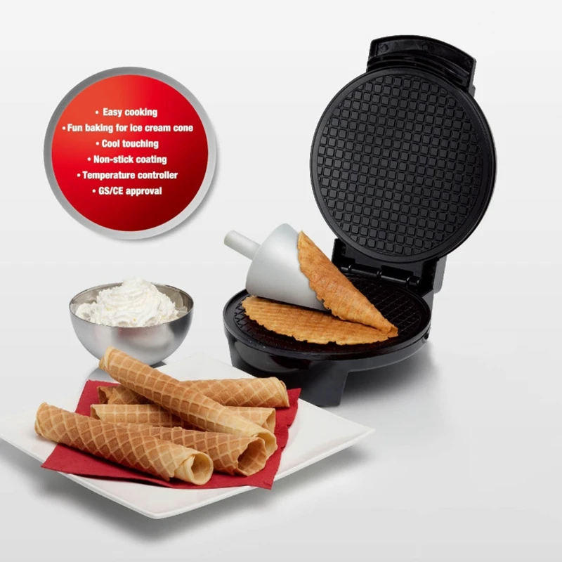 Electric Egg Roll Maker DIY Ice Cream Cone Machine Crispy Eggs Omelet Mold Crepe Baking Pan Waffle Pancake Bakeware Breakfast EU 
Electric Egg Roll Maker DIY Ice Cream Cone Machine Crispy Eggs Omelet Mold Crepe Baking Pan Waffle Pancake Bakeware Breakfast EU