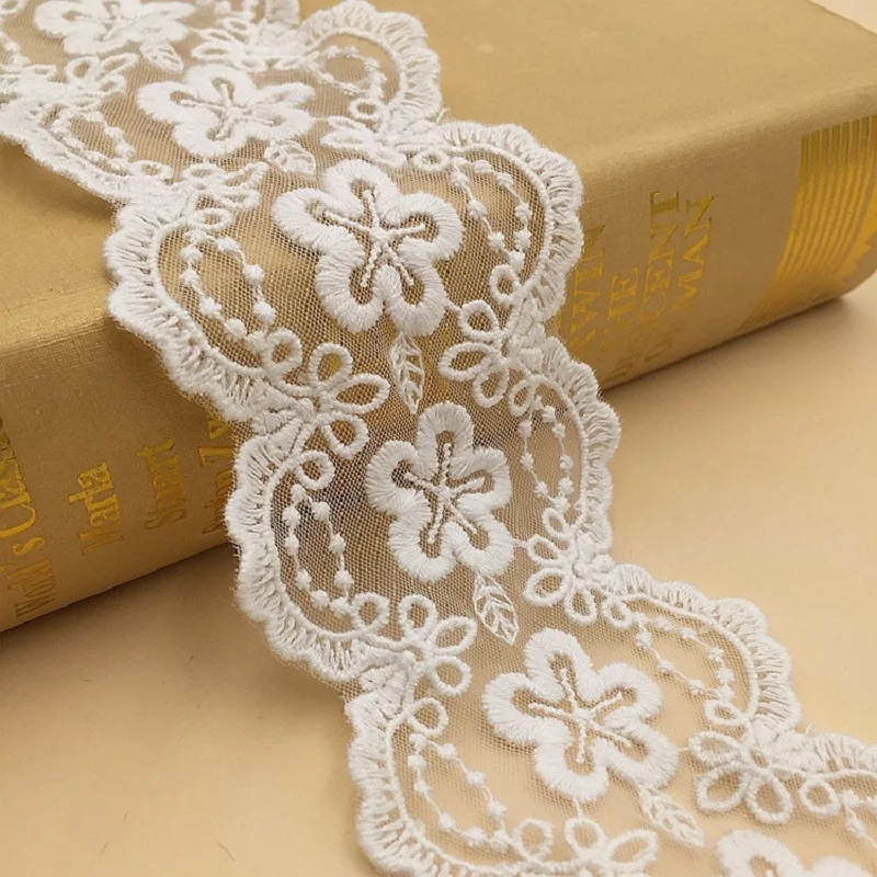 Mesh cotton thread embroidery water-soluble lace width 6cm curtain drapery lace DIY clothing accessories
Mesh cotton thread embroidery water-soluble lace width 6cm curtain drapery lace DIY clothing accessories