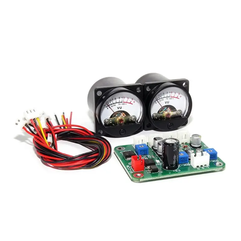 2 Pcs VU Panel Meter Warm Back Light Recording+Durable Driver Board Module+Cables 
2 Pcs VU Panel Meter Warm Back Light Recording+Durable Driver Board Module+Cables