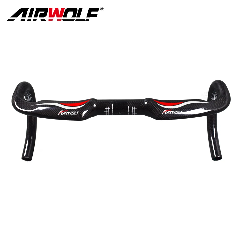 AIRWOLF Carbon Road Handlebar 400 420 440mm Road Bike Accessories Drop Bar 3K Matte Glossy Light Weight 231g Bicycle Handlebar
AIRWOLF Carbon Road Handlebar 400 420 440mm Road Bike Accessories Drop Bar 3K Matte Glossy Light Weight 231g Bicycle Handlebar