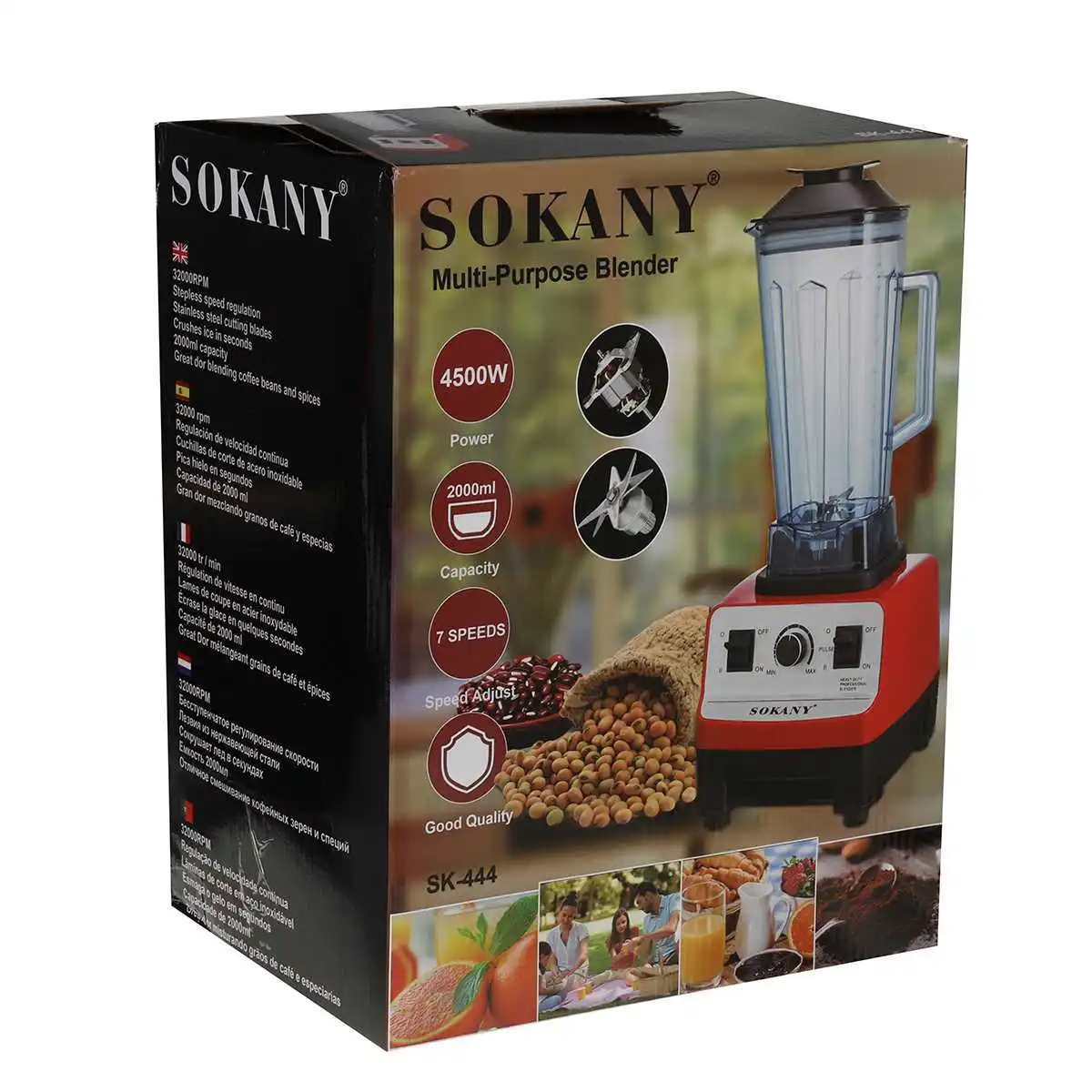 7 Speeds Electric Blender 4500W Food Mixer Juicer Commercial Heavy Duty BPA Kitchen Ice Smoothies Vegetable Fruit Squeezer Mixer
7 Speeds Electric Blender 4500W Food Mixer Juicer Commercial Heavy Duty BPA Kitchen Ice Smoothies Vegetable Fruit Squeezer Mixer
