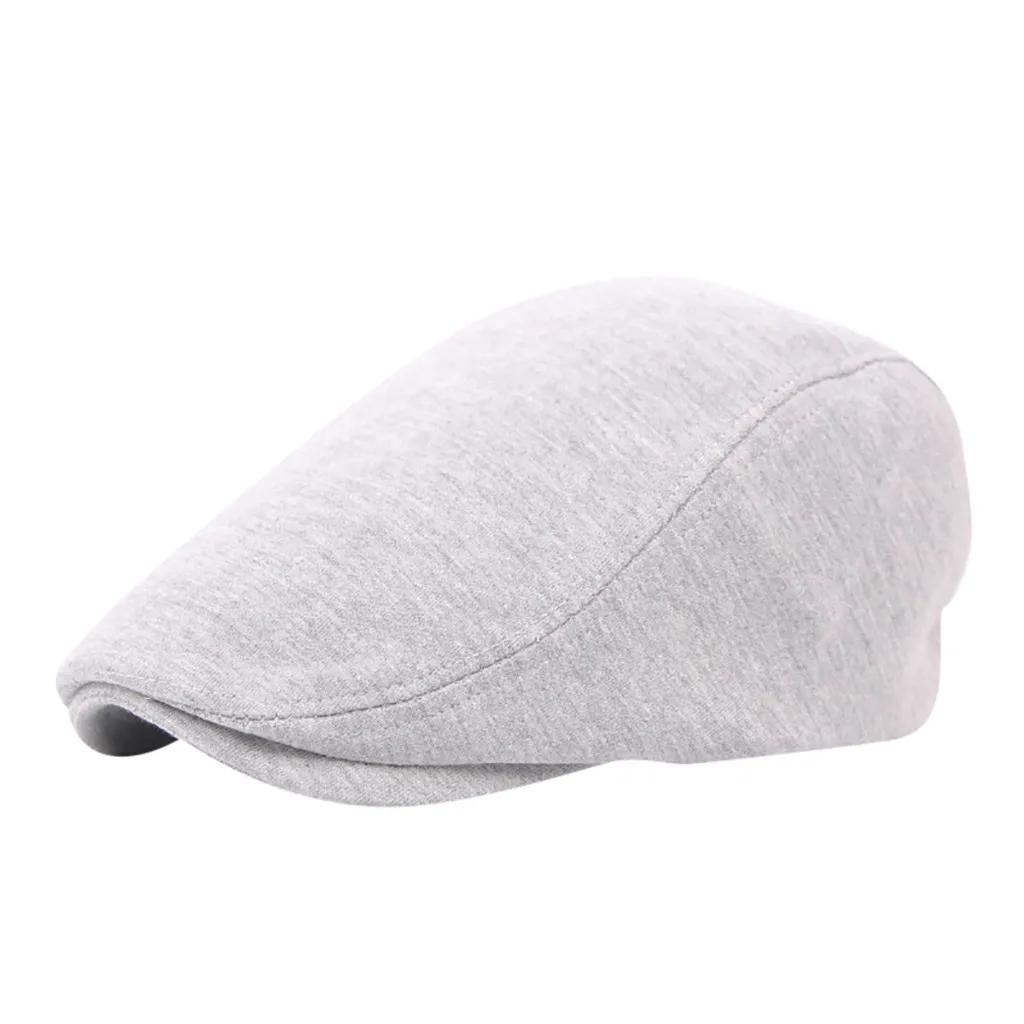 Black Grey men's Beret Caps vintage cotton beret Hats Newsboy Baker Boy Tweed Flat Mens Gatsby Hat Cap chapeau homme | Аксессуары