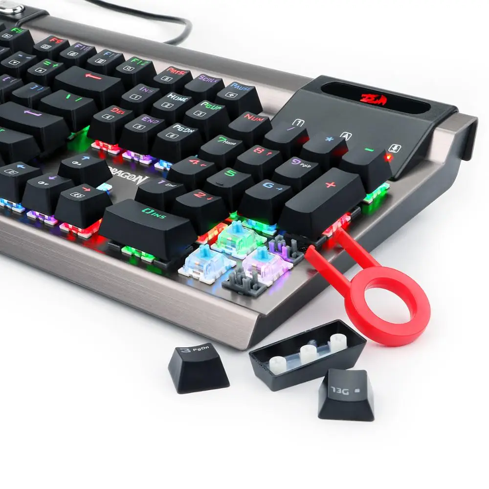 Механическая игровая клавиатура Redragon k563RGB высокого качества с 104 клавишами