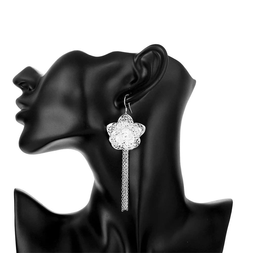 925 Silver Wedding Retro Woman 45CM 18Inch Necklace Earring Open Ring Fashion Fine Jewelry Set Christmas Gift
925 Silver Wedding Retro Woman 45CM 18Inch Necklace Earring Open Ring Fashion Fine Jewelry Set Christmas Gift