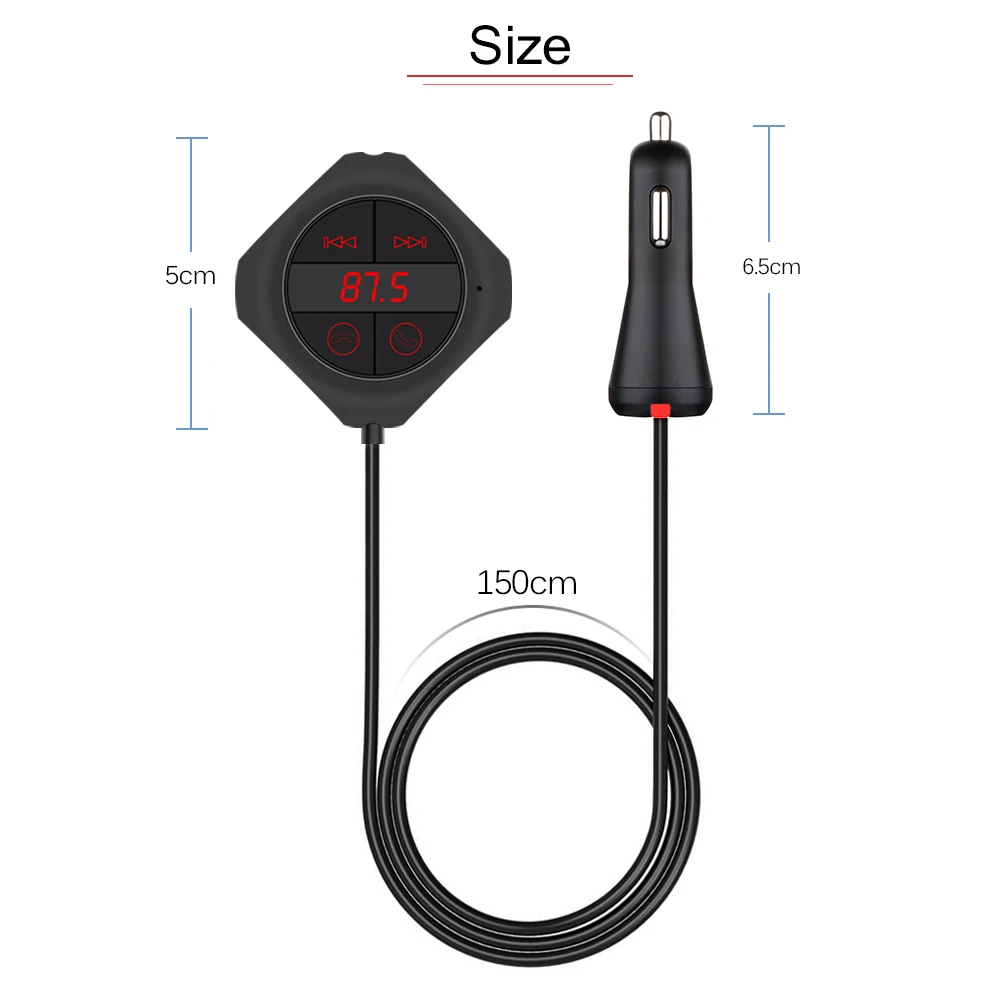 Onever 6-in-1 Hands Free Wireless Bluetooth FM Transmitter Modulator Car MP3 Player TF/SD Memory Card USB LCD Car Accessories
Onever 6-in-1 Hands Free Wireless Bluetooth FM Transmitter Modulator Car MP3 Player TF/SD Memory Card USB LCD Car Accessories
