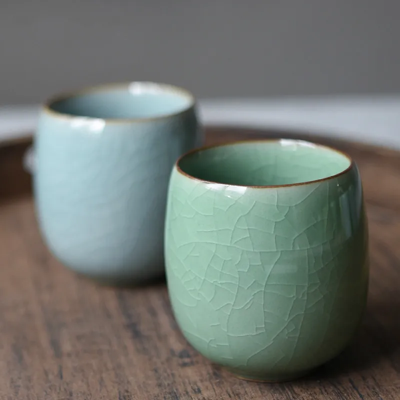 YJBD 250ml Solid Color Traditional Chinese Style Celadon Crackle Ceramic Teacup China Porcelain Small Coffee Tea Cups
YJBD 250ml Solid Color Traditional Chinese Style Celadon Crackle Ceramic Teacup China Porcelain Small Coffee Tea Cups