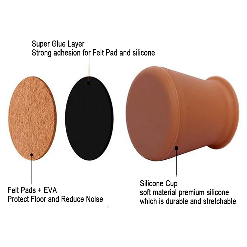 4/8pcs Walnut Silicone Chair Leg Floor Cover Protectors Free Moving Table Leg Lid Prevent Floor Scratches And Reduce Noise Tools
4/8pcs Walnut Silicone Chair Leg Floor Cover Protectors Free Moving Table Leg Lid Prevent Floor Scratches And Reduce Noise Tools