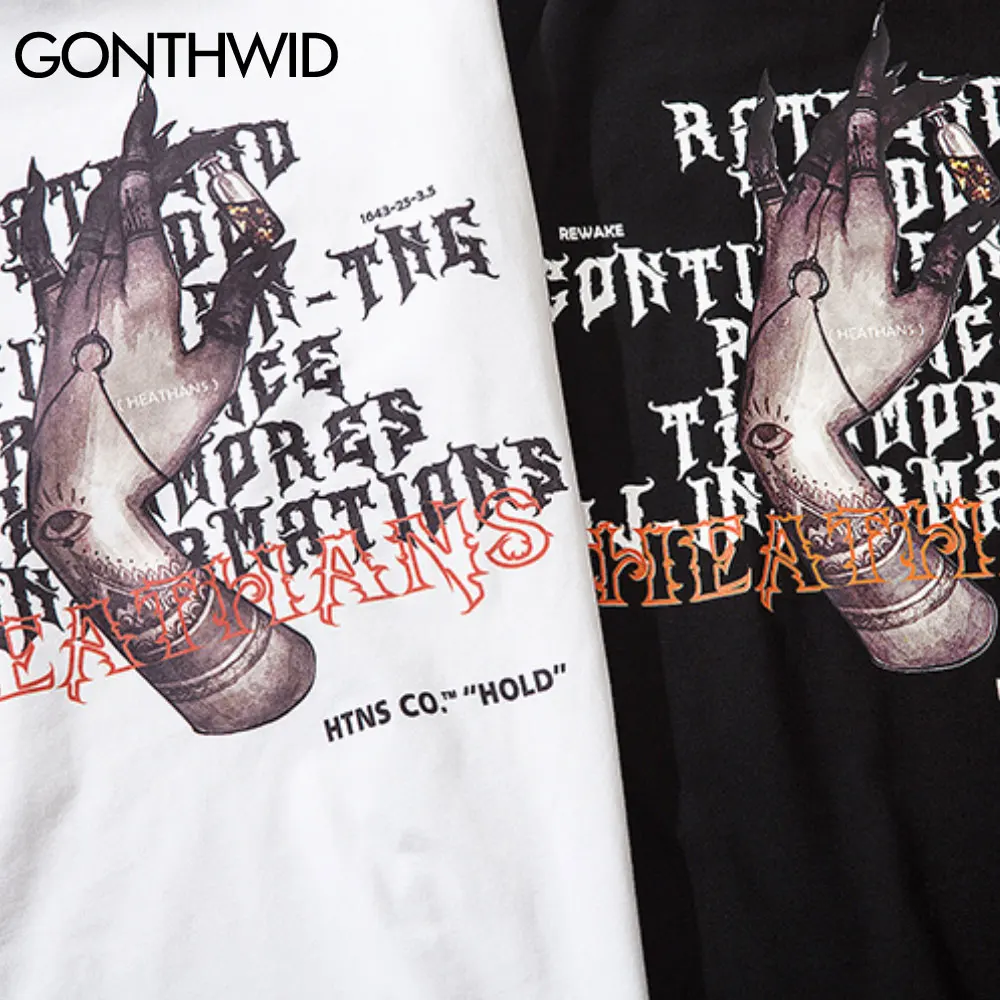 GONTHWID T-Shirts Streetwear Hip Hop Men Summer Devil Hand Print Short Sleeve Tees Shirt Cotton Casual Harajuku Tshirt Tops Male
GONTHWID T-Shirts Streetwear Hip Hop Men Summer Devil Hand Print Short Sleeve Tees Shirt Cotton Casual Harajuku Tshirt Tops Male