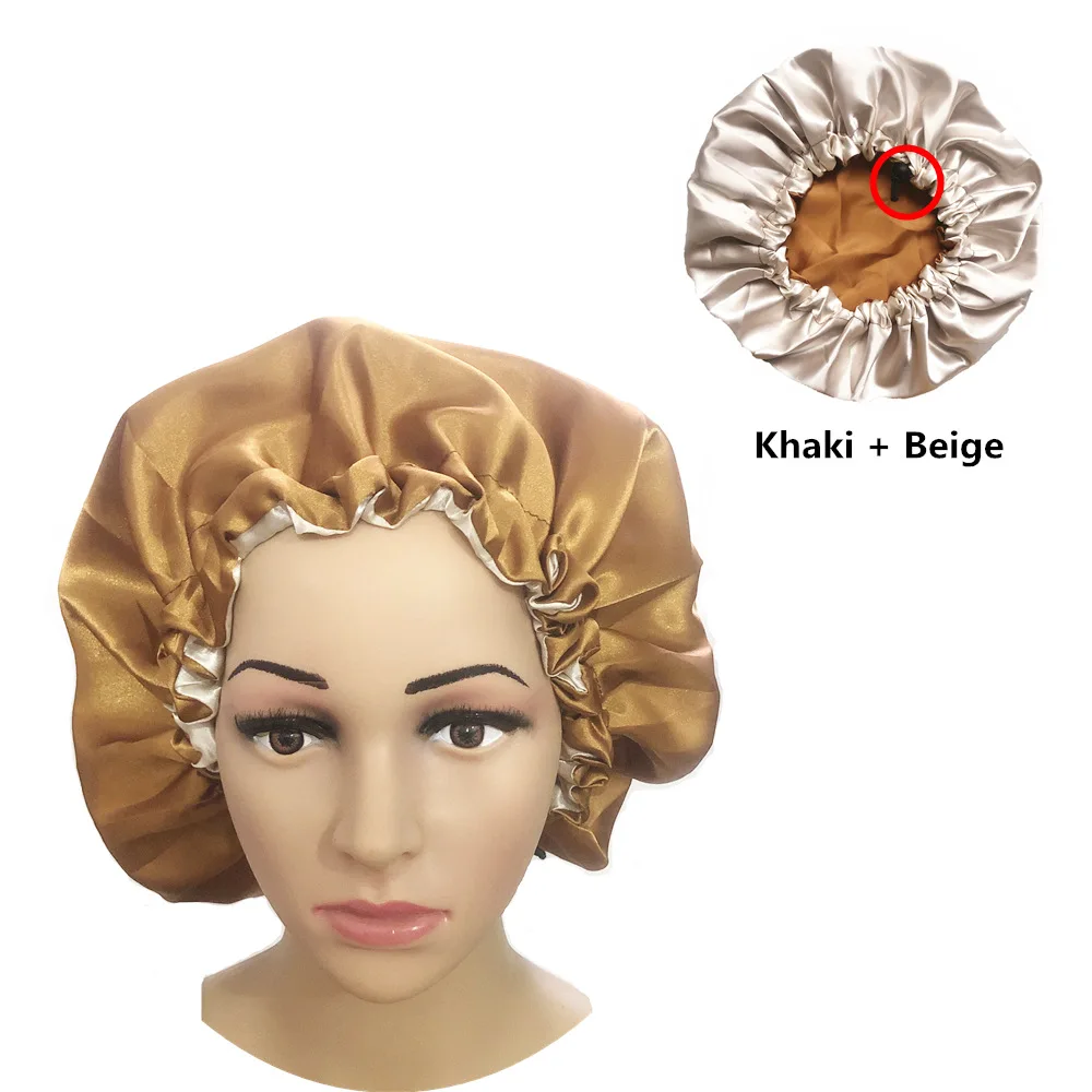 New Reversible Satin Bonnet double layer adjustable size Sleep Night Cap Head Cover Bonnet Hat for For Curly Springy Hair Black
New Reversible Satin Bonnet double layer adjustable size Sleep Night Cap Head Cover Bonnet Hat for For Curly Springy Hair Black