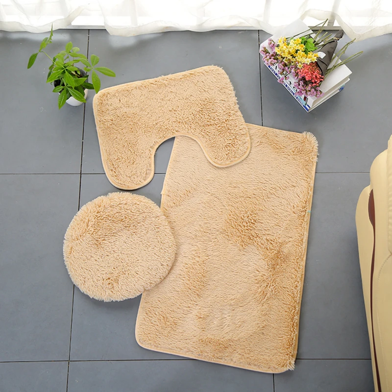 3Pcs/Set Solid Color Bathroom Mat Set Fluffy Hairs Bath Carpets Modern Toilet Lid Cover Rugs Kit Rectangle
3Pcs/Set Solid Color Bathroom Mat Set Fluffy Hairs Bath Carpets Modern Toilet Lid Cover Rugs Kit Rectangle