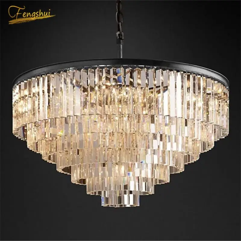 Nordic Crystal Luxury Decoration LED Pendant Lights Modern Black Iron Hotel Hall Room Lighting Light Fixtures Living Room Lamps 
Nordic Crystal Luxury Decoration LED Pendant Lights Modern Black Iron Hotel Hall Room Lighting Light Fixtures Living Room Lamps
