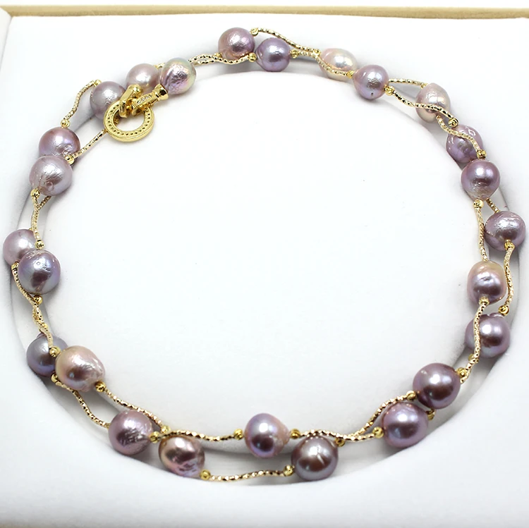 HABITOO Gorgeous Natural 12-15mm Purple Reborn Keshi Baroque Freshwater Pearl Necklace Long 36 Inch Gold String Jewelry Gifts
HABITOO Gorgeous Natural 12-15mm Purple Reborn Keshi Baroque Freshwater Pearl Necklace Long 36 Inch Gold String Jewelry Gifts