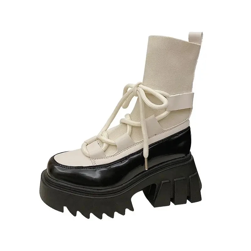 Autumn Winter Short Boots Women's Shoes Platform Boots for Women Chunky Heels Stretch Fabric White Boots Punk Shoes Ankle Boots
Autumn Winter Short Boots Women's Shoes Platform Boots for Women Chunky Heels Stretch Fabric White Boots Punk Shoes Ankle Boots