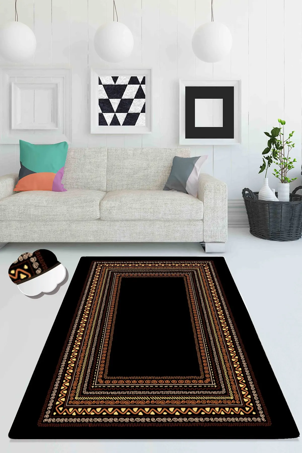 Etgdecor Lighter Black Model 120x180 cm 47 ''x 70'' inch Decorative Non-Slip Area Rug
Etgdecor Lighter Black Model 120x180 cm 47 ''x 70'' inch Decorative Non-Slip Area Rug