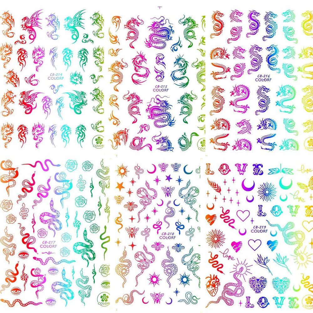 1PC Nail Sticker Dragon Snake Animal Pattern Decals Foil DIY Manicure Art Decorations Luxury Stickers CB214
1PC Nail Sticker Dragon Snake Animal Pattern Decals Foil DIY Manicure Art Decorations Luxury Stickers CB214