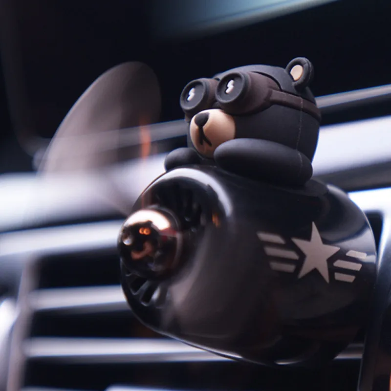 Car perfume, bear pilot air conditioning air outlet, air aromatherapy decoration, pilot rotating propeller air outlet, aromather
Car perfume, bear pilot air conditioning air outlet, air aromatherapy decoration, pilot rotating propeller air outlet, aromather