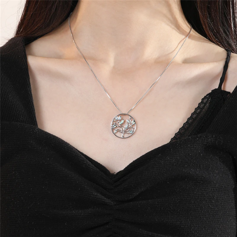 Classic Female Tree Of Life Pendant Necklace White Blue Round Opal Chain Necklaces For Women Charm Silver Color Wedding Necklace
Classic Female Tree Of Life Pendant Necklace White Blue Round Opal Chain Necklaces For Women Charm Silver Color Wedding Necklace