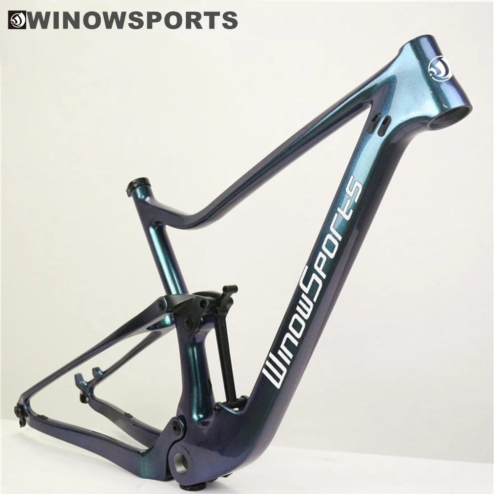 Winowsports углеродный горный велосипед с полной подвеской карбоновая рама 29ER XC 148 мм 142*12 мм через ось BSA Хамелеон таможенная живопись 29 "Moutain
Winowsports углеродный горный велосипед с полной подвеской карбоновая рама 29ER XC 148 мм 142*12 мм через ось BSA Хамелеон таможенная живопись 29 "Moutain