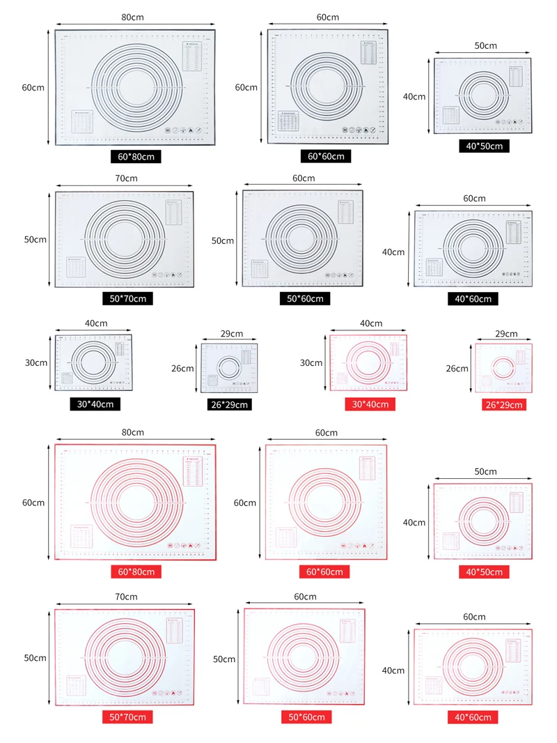 60*40CM Non-Stick Silicone Baking Mat Pad Baking Sheet Glass Fiber Rolling Dough Mat Cookie Macaron Baking Mat Pastry Tools
60*40CM Non-Stick Silicone Baking Mat Pad Baking Sheet Glass Fiber Rolling Dough Mat Cookie Macaron Baking Mat Pastry Tools