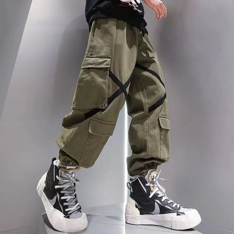 Spring and Autumn hip-hop overalls men's trend toe ins trend multi-pocket loose large size straight tube casual pants
Spring and Autumn hip-hop overalls men's trend toe ins trend multi-pocket loose large size straight tube casual pants