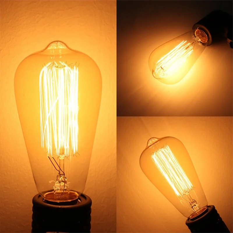 6Pcs Vintage Edison Bulb E27 ST64 40W Chandelier Pendant Light 110V/220V LED Lamp Incandescent Light Ampoule For Home Decorative
6Pcs Vintage Edison Bulb E27 ST64 40W Chandelier Pendant Light 110V/220V LED Lamp Incandescent Light Ampoule For Home Decorative