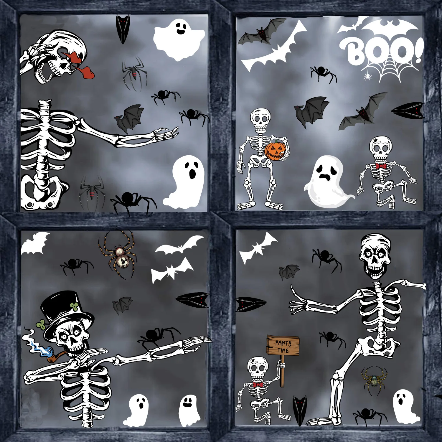 Halloween Horror Skull Static Sticker Creative Funny Living Room Window Glass Decoration Sticker Home Decor
Halloween Horror Skull Static Sticker Creative Funny Living Room Window Glass Decoration Sticker Home Decor