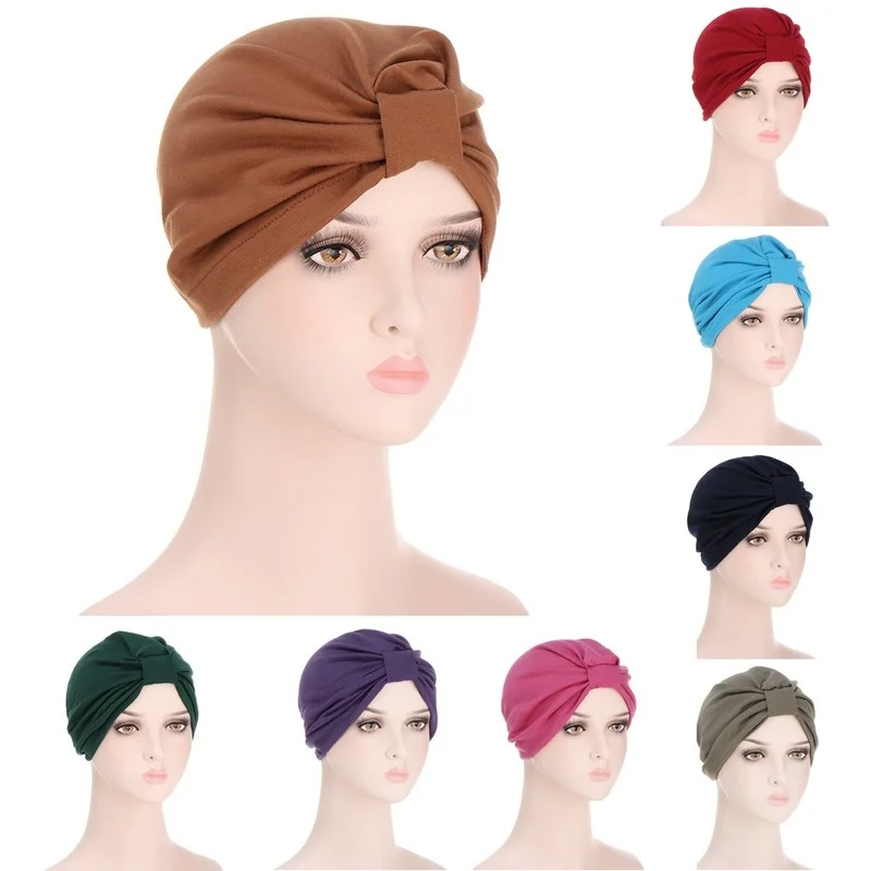 Muslim Ladies Elastic Solid Color Turban Hat Anti-cancer Chemotherapy Monochrome Turban Hat Men and Women Turban Hat 
Muslim Ladies Elastic Solid Color Turban Hat Anti-cancer Chemotherapy Monochrome Turban Hat Men and Women Turban Hat