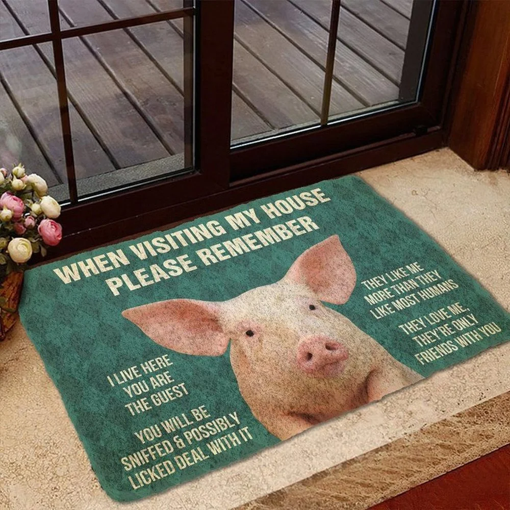 CLOOCL Animal Doormats 3D Graphic Please Remember Pigs House Rule Indoor Doormat for Aisle Bedroom Toilet Non-slip Kitchen Mats
CLOOCL Animal Doormats 3D Graphic Please Remember Pigs House Rule Indoor Doormat for Aisle Bedroom Toilet Non-slip Kitchen Mats