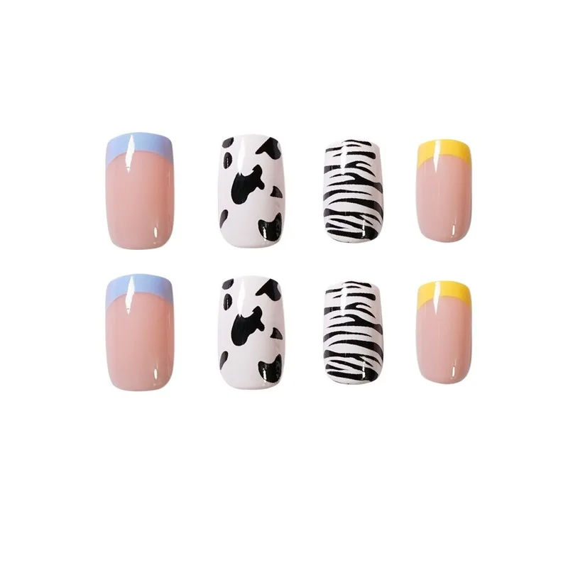 Cow pattern color contrast cat pattern wearing manicure False Nail Manicure patch waterproof detachable nail patch INS
Cow pattern color contrast cat pattern wearing manicure False Nail Manicure patch waterproof detachable nail patch INS