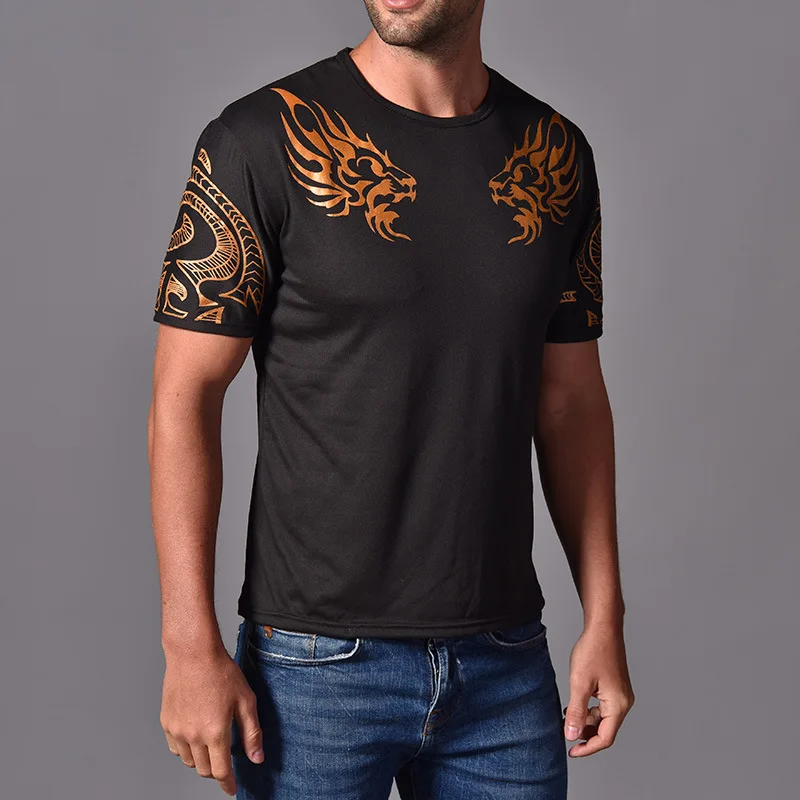 2021 New men's round neck cotton T-shirt fashion slim dragon short-sleeved T-shirt plus size men's dragon print bottoming shirt
2021 New men's round neck cotton T-shirt fashion slim dragon short-sleeved T-shirt plus size men's dragon print bottoming shirt