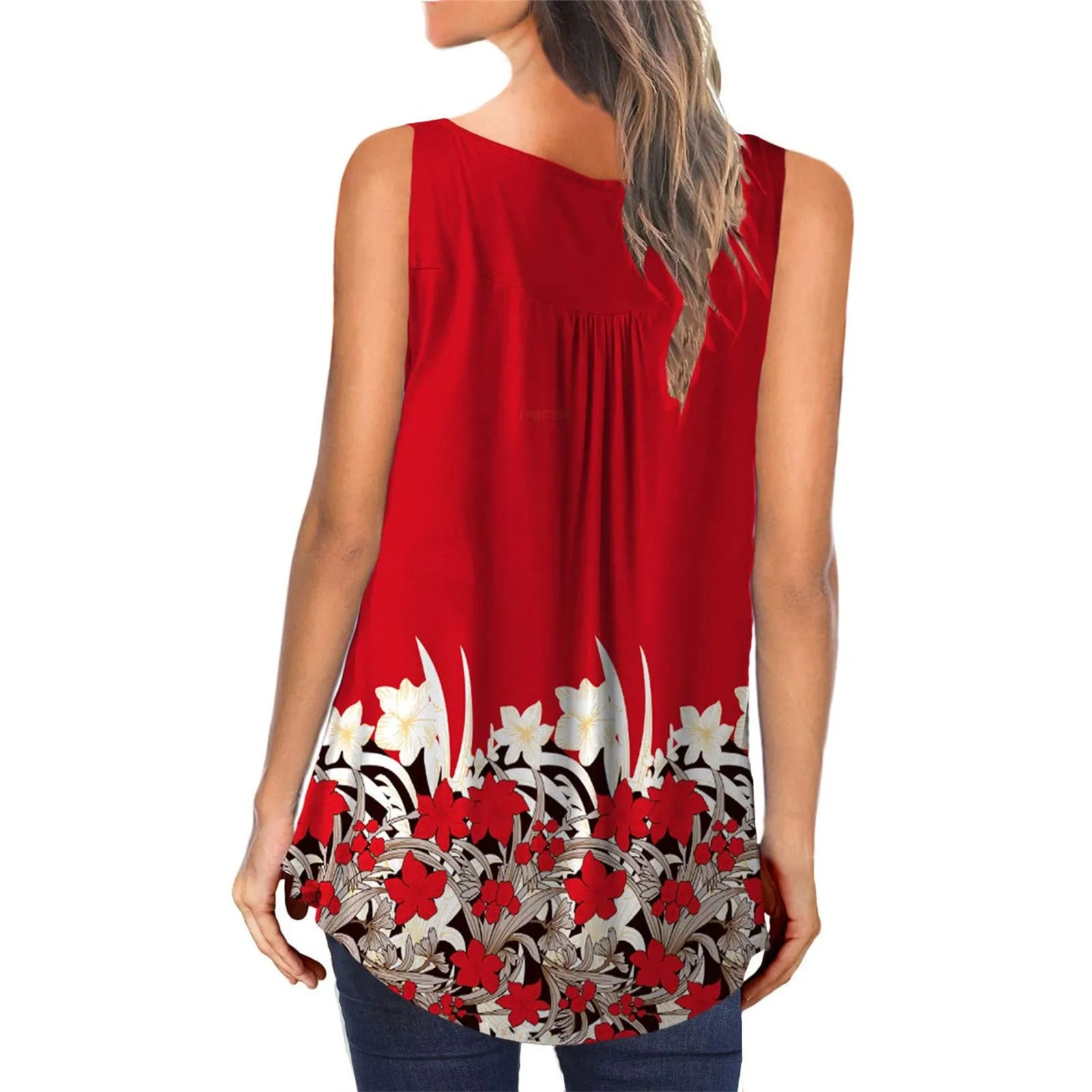 40# Vintage Plaid Printed Women'S Blouse V Neck Elegant Button Sleeveless Vest Top Blouses 2021 Casual Women Blouse Chemise 
40# Vintage Plaid Printed Women'S Blouse V Neck Elegant Button Sleeveless Vest Top Blouses 2021 Casual Women Blouse Chemise