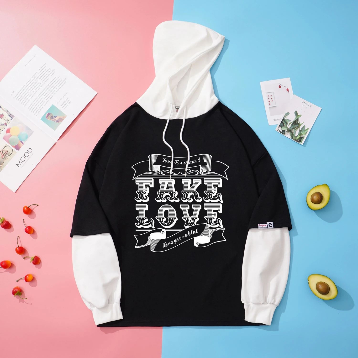 Весенне-осенние модные женские фальшивые толстовки из двух частей Kpop Bangtan Boys Fake Love Print Топы унисекс Толстовка в корейском стиле
Весенне-осенние модные женские фальшивые толстовки из двух частей Kpop Bangtan Boys Fake Love Print Топы унисекс Толстовка в корейском стиле