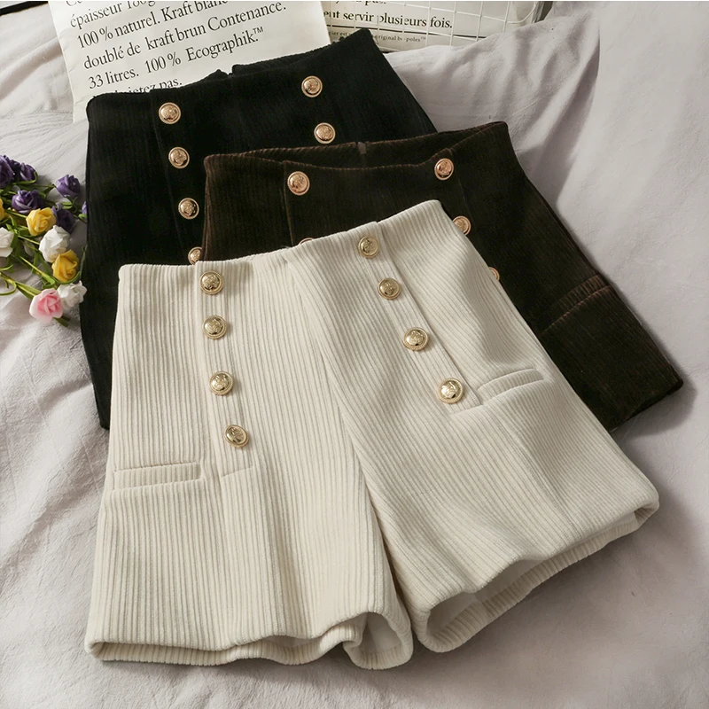 Buttons Tweed Shorts Autumn Spring Women Fashion Back Zipper Empire Solid Vintage A-line Shorts Bottoms Girls Real Photos
Buttons Tweed Shorts Autumn Spring Women Fashion Back Zipper Empire Solid Vintage A-line Shorts Bottoms Girls Real Photos