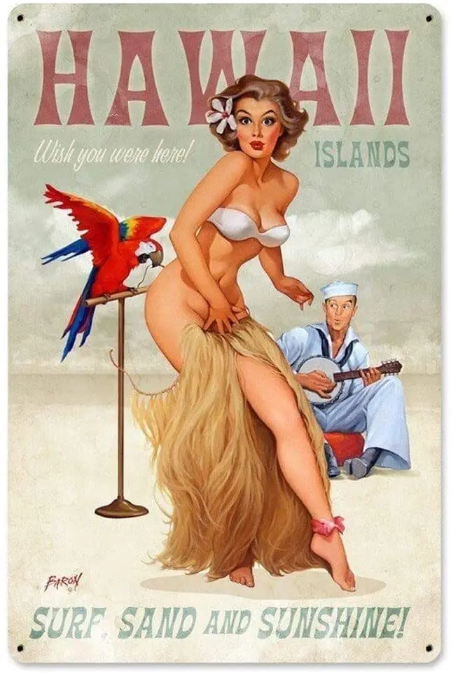 Losea Гавайские острова Pinup Girl металлический винтажный жестяной знак Настенный декор 12x16 дюймов
Losea Гавайские острова Pinup Girl металлический винтажный жестяной знак Настенный декор 12x16 дюймов