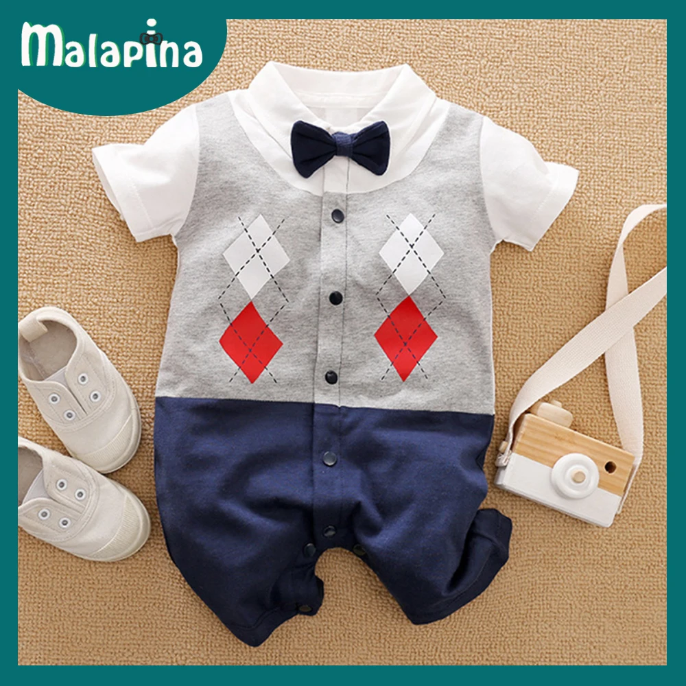 Malapina Summer Baby Boy Clothes Gentleman Cotton Romper Onesie Jumpsuit Overalls Infant Outfit+Bow Tie Toddler Casual Costume
Malapina Summer Baby Boy Clothes Gentleman Cotton Romper Onesie Jumpsuit Overalls Infant Outfit+Bow Tie Toddler Casual Costume