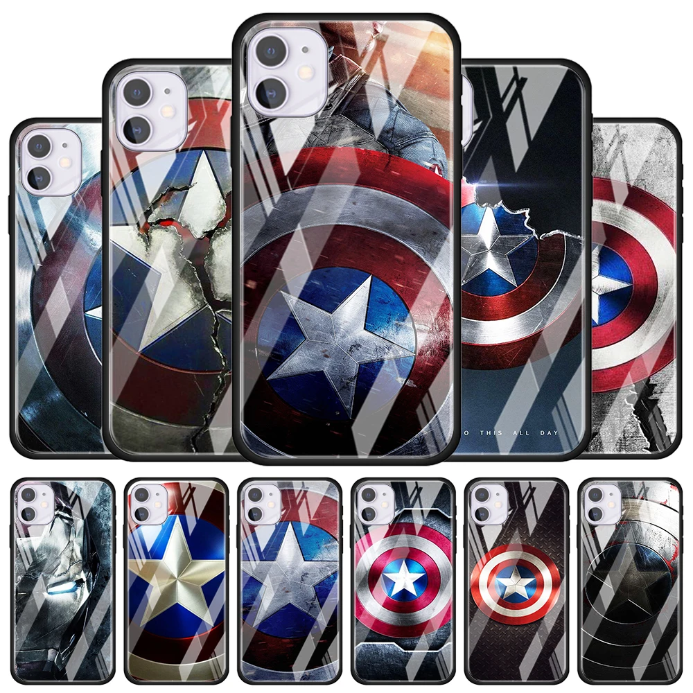 Avengers Shield Marvel for Apple iPhone 12 Pro Max Mini 11 Pro XS Max X XR 6S 6 7 8 Plus Luxury Tempered Glass Phone Case
Avengers Shield Marvel for Apple iPhone 12 Pro Max Mini 11 Pro XS Max X XR 6S 6 7 8 Plus Luxury Tempered Glass Phone Case