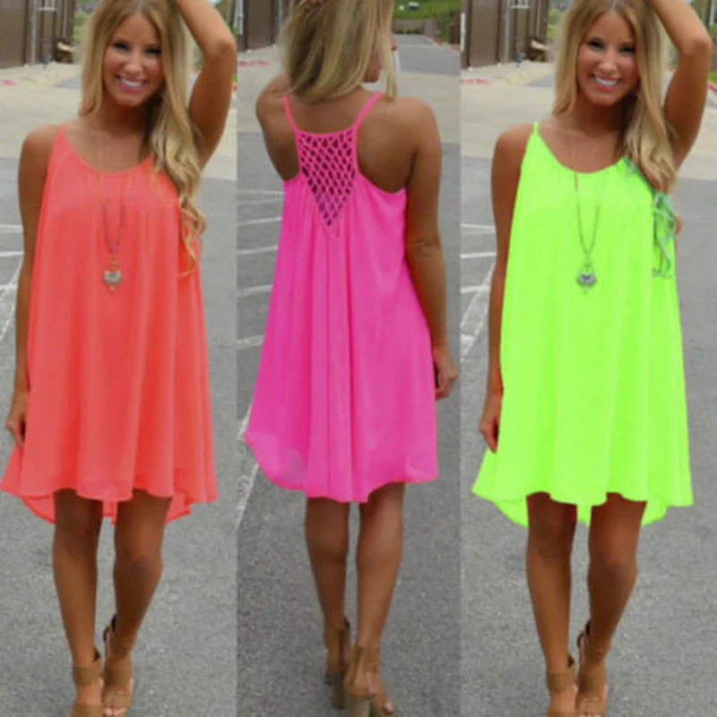 Womens Dresses Back Net Beach Swing T Shirt Dress Bikini Cover Up Summer Sundress Chiffon Woman Dress
Womens Dresses Back Net Beach Swing T Shirt Dress Bikini Cover Up Summer Sundress Chiffon Woman Dress