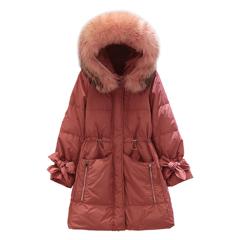 2021 Winter Korean Fairy Thick Big Raccoon Fur Collar Loose Waist Slimming Down Jacket Female Mid-Length Coat White Duck Down
2021 Winter Korean Fairy Thick Big Raccoon Fur Collar Loose Waist Slimming Down Jacket Female Mid-Length Coat White Duck Down