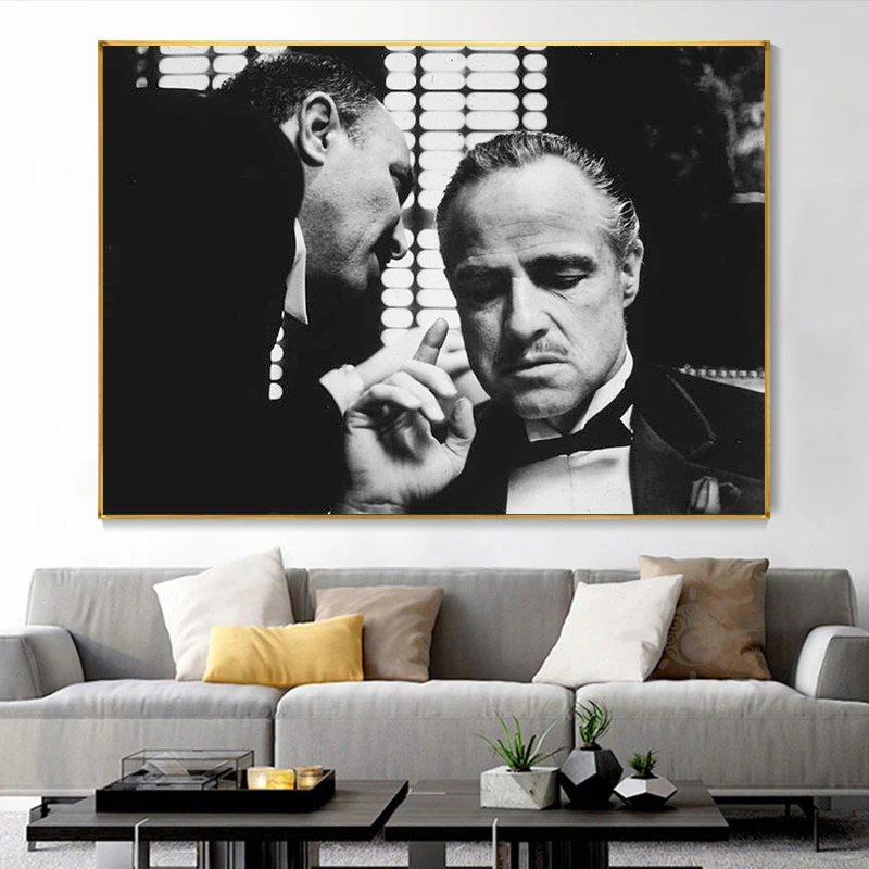 Movie Black and White Retro Poster of Godfather Wall Art Canvas Pictures Godfather Canvas Paintings on The Wall Cuadros Decor
Movie Black and White Retro Poster of Godfather Wall Art Canvas Pictures Godfather Canvas Paintings on The Wall Cuadros Decor