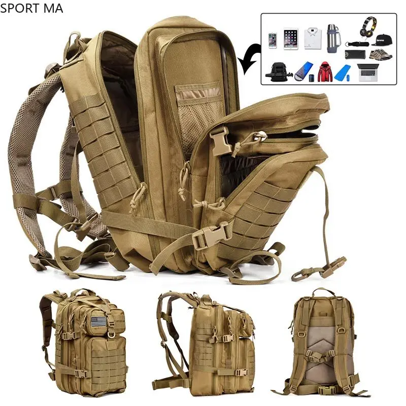50L Capacity Men Army Military Tactical Large Backpack Waterproof Outdoor Sport Hiking Camping Hunting 3D Rucksack Bags For Men 
50L Capacity Men Army Military Tactical Large Backpack Waterproof Outdoor Sport Hiking Camping Hunting 3D Rucksack Bags For Men