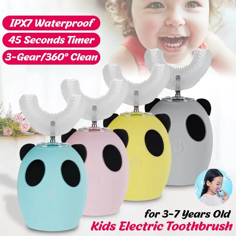 3-7 Years Old U Shape Kids Electric Toothbrush with 360°Automatic 3-Gear Whitening Clean Automatic Ultrasonic Tooth Brush
3-7 Years Old U Shape Kids Electric Toothbrush with 360°Automatic 3-Gear Whitening Clean Automatic Ultrasonic Tooth Brush